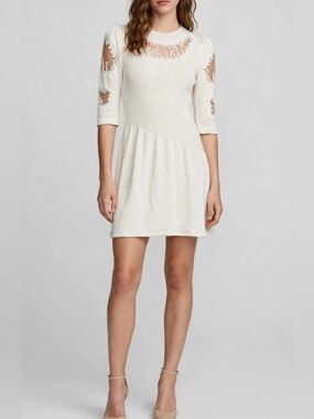 Pat Sandler for Wellmore Vintage White Dress 70s and 80s era